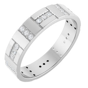 14K White Gold 1/4 CTW Lab-Grown Diamond Accented Eternity Band