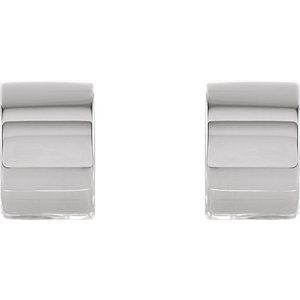 Sterling Silver 13.5 mm Hinged Hoop Earrings