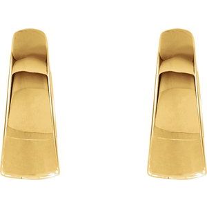 14K Yellow Gold Hinged 10.25 mm Hoop Earrings
