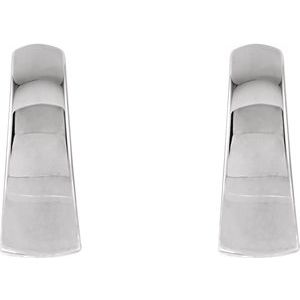 Platinum Hinged 10.25 mm Hoop Earrings