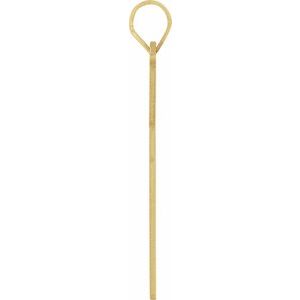 14K Yellow Gold 29.4x14 mm Cross Pendant