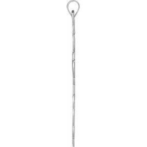 14K White Gold 40x26 mm Orthodox Cross Pendant
