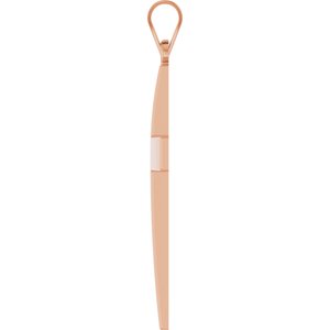 14K Rose Gold Cross Pendant