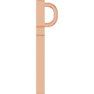 14K Rose Gold 15x9.5 mm Cross Pendant