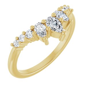 14K Yellow Gold 1/2 CTW Lab-Grown Diamond Contour Band
