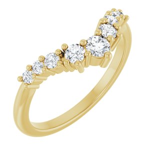 14K Yellow Gold 1/3 CTW Lab-Grown Diamond Contour Band