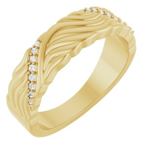 14K Yellow Gold .08 CTW Lab-Grown Diamond Band