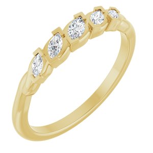 14K Yellow Gold 1/4 CTW Lab-Grown Diamond Anniversary Band