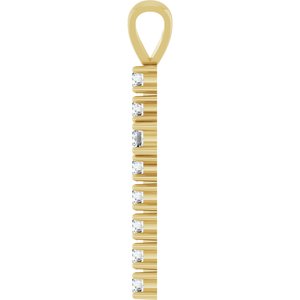 14K Yellow Gold 3/4 CTW Natural Diamond Cross Pendant