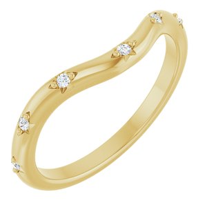 14K Yellow Gold .05 CTW Natural Diamond Contour Band