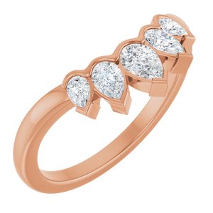 14K Rose Gold 1/2 CTW Natural Diamond Contour Band