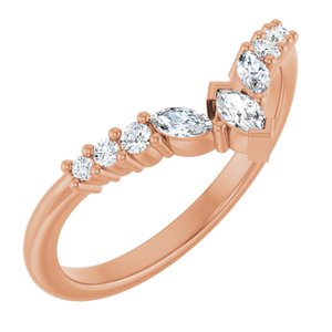 14K Rose Gold 1/4 CTW Lab-Grown Diamond Contour Band