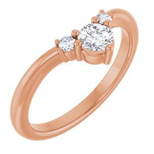 14K Rose Gold 1/3 CTW Lab-Grown Diamond Contour Band