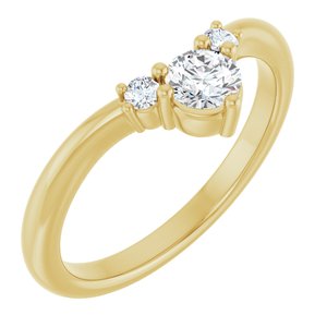 14K Yellow Gold 1/3 CTW Lab-Grown Diamond Contour Band