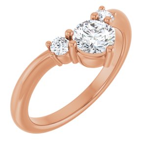 14K Rose Gold 5/8 CTW Lab-Grown Diamond Contour Band