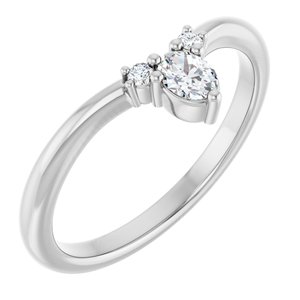 Platinum 1/5 CTW Lab-Grown Diamond Contour Band