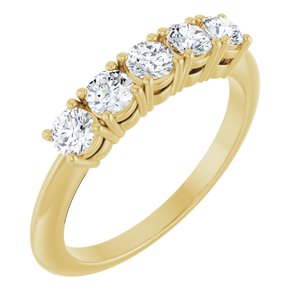 14K Yellow Gold 5/8 CTW Lab-Grown Diamond Anniversary Band