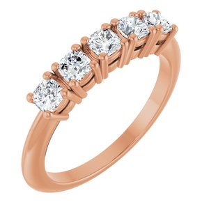 14K Rose Gold 3/4 CTW Natural Diamond Anniversary Band