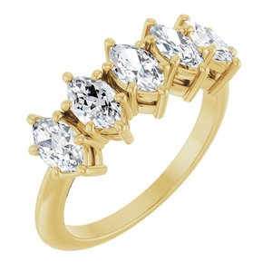 14K Yellow Gold 1 1/2 CTW Lab-Grown Diamond Anniversary Band