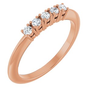 14K Rose Gold 1/8 CTW Natural Diamond Anniversary Band