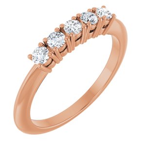 14K Rose Gold 1/3 CTW Natural Diamond Anniversary Band
