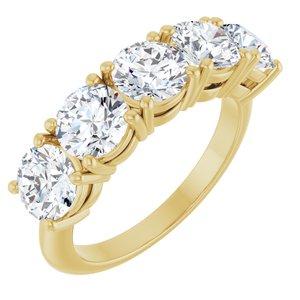 14K Yellow Gold 3 CTW Lab-Grown Diamond Anniversary Band