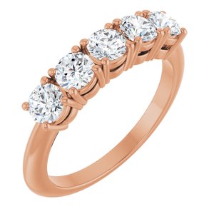 14K Rose Gold 1 1/5 CTW Lab-Grown Diamond Anniversary Band