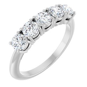 14K White Gold 1 1/5 CTW Lab-Grown Diamond Anniversary Band