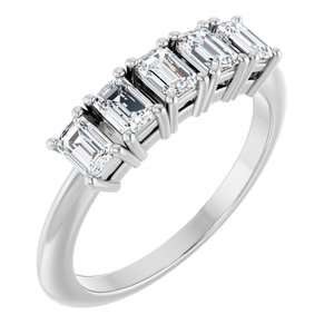 14K White Gold 3/4 CTW Lab-Grown Diamond Anniversary Band