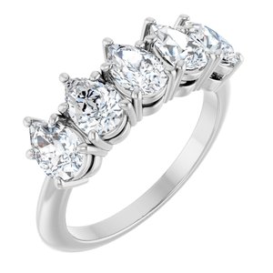 14K White Gold 1 5/8 CTW Lab-Grown Diamond Anniversary Band