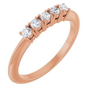 14K Rose Gold 1/5 CTW Lab-Grown Diamond Anniversary Band