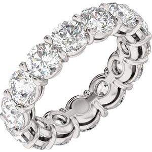 Platinum 4 3/8 CTW Natural Diamond Low Profile Eternity Band