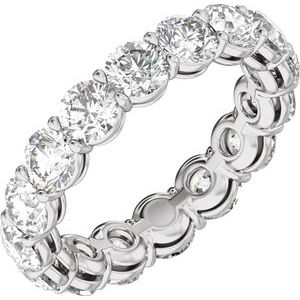 Platinum 5 CTW Natural Diamond Low Profile Eternity Band
