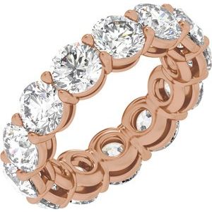 14K Rose Gold 8 CTW Natural Diamond Low Profile Eternity Band