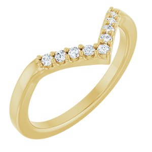 14K Yellow Gold 1/8 CTW Lab-Grown Diamond Contour Band