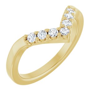 14K Yellow Gold 1/6 CTW Lab-Grown Diamond Contour Band