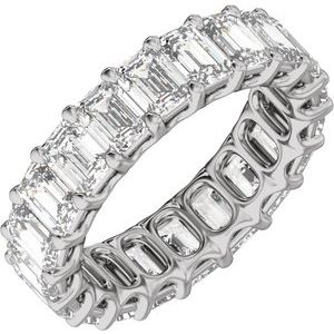 Platinum 6 1/3 CTW Natural Diamond Low Profile Eternity Band