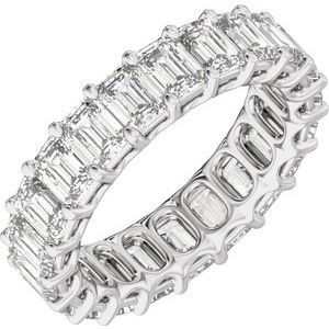 14K White Gold 6 5/8 CTW Natural Diamond Low Profile Eternity Band