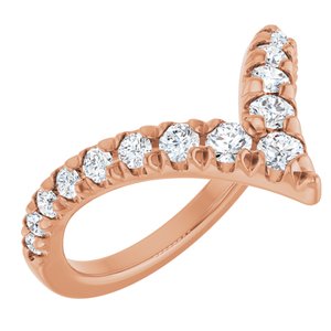 14K Rose Gold 1/2 CTW Natural Diamond Contour Band