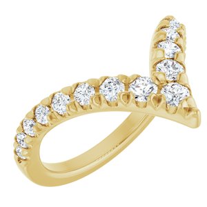 14K Yellow Gold 1/2 CTW Lab-Grown Diamond Contour Band