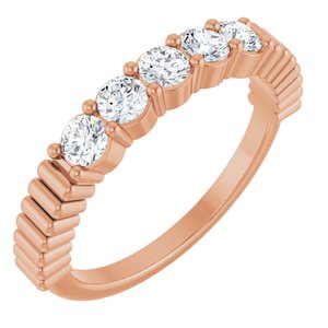 14K Rose Gold 1/2 CTW Natural Diamond Anniversary Band