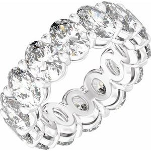 Platinum 8 CTW Natural Diamond Low Profile Eternity Band