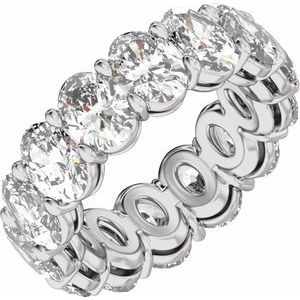 Platinum 8 CTW Natural Diamond Low Profile Eternity Band
