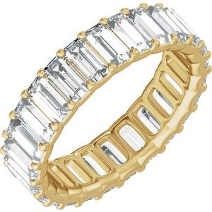 14K Yellow Gold 5 CTW Lab-Grown Diamond Low Profile Eternity Band