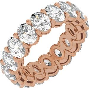 14K Rose Gold 8 CTW Natural Diamond Low Profile Eternity Band