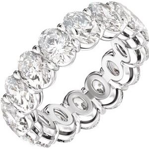 Platinum 8 CTW Natural Diamond Low Profile Eternity Band