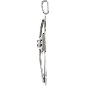 Sterling Silver .05 CTW Natural Diamond Cross Pendant