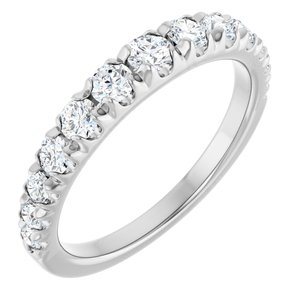 14K White Gold 3/4 CTW Lab-Grown Diamond Anniversary Band