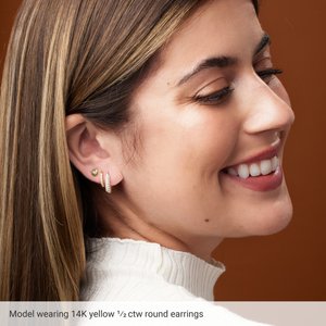14K Rose Gold 1/2 CTW Natural Diamond 14.9 mm Hoop Earrings