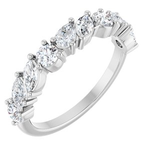 Platinum 9/10 CTW Lab-Grown Diamond Anniversary Band